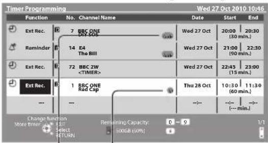 PANASONIC TX-P50GT30B - Guide link programming (Timer Programming from the TV Guide signal) UK only - 1