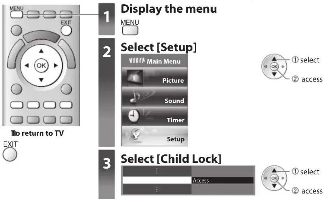 PANASONIC TX-P50GT30B - Child Lock - 1