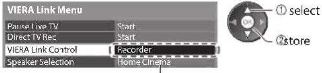 PANASONIC TX-P50GT30B - Select the equipment you want to access - 1