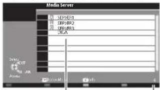 PANASONIC TX-P50GT30B - Select one of the media servers you want to access - 1