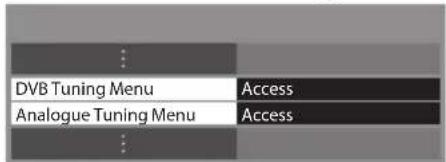 PANASONIC TX-P50GT30B - Select [DVB Tuning Menu] or [Analogue Tuning Menu] - 1