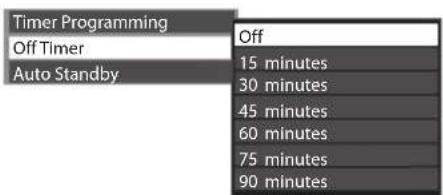 PANASONIC TX-P50GT30B - Select [Off Timer] and set the time - 1