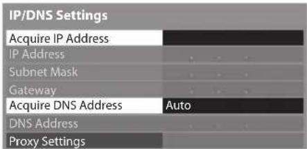 PANASONIC TX-P50GT30B - ■ [Acquire IP Address] / [Acquire DNS Address] - 1
