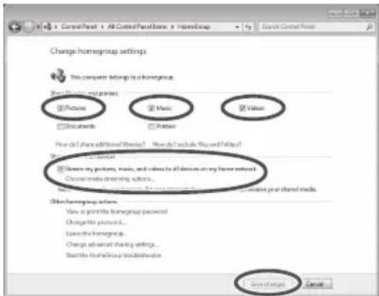 PANASONIC TX-P50GT30B - How to use Windows 7 as a media server - 2