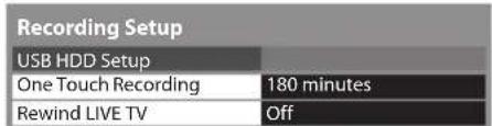 PANASONIC TX-P50GT30B - Select [One Touch Recording] or [Rewind LIVE TV] - 1