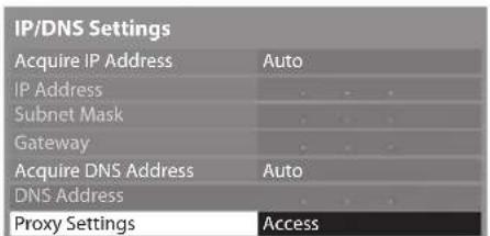 PANASONIC TX-P50GT30B - Select [Proxy Settings] and set the items - 1