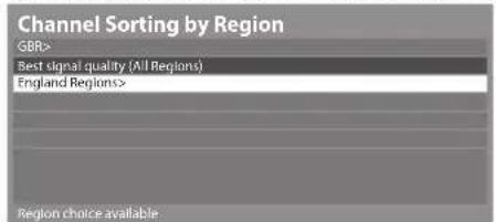 PANASONIC TX-P50GT30B - Sort DVB channels according to the region [Channel Sorting by Region] UK only - 1