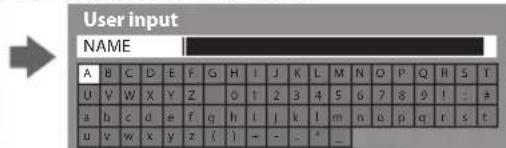 PANASONIC TX-P50GT30B - Select the item (NAME / HOUSE NO / POSTCODE) and set characters - 2