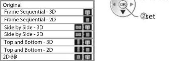 PANASONIC TX-P50GT30B - ■ To change 3D format manually - 3