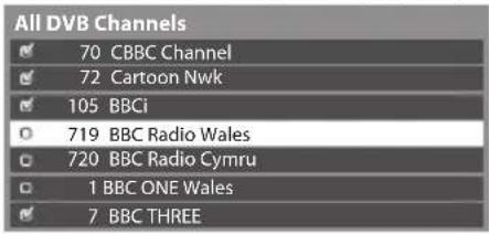 PANASONIC TX-P50GT30B - Skip unwanted DVB channels, Edit DVB Channels [Channel List] - 1