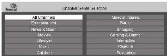 PANASONIC TX-P50GT30B - Select the genre and view TV Guide - 1