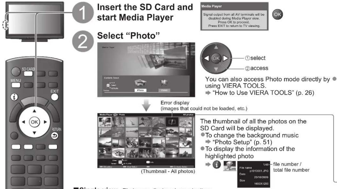 PANASONIC TX-P50C2B - Photo mode - 1