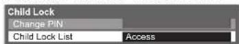 PANASONIC TX-P50C2B - ② Select "Child Lock List" - 1