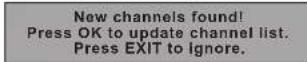 PANASONIC TX-P50C2B - Display a notification message New Channel Message - 1