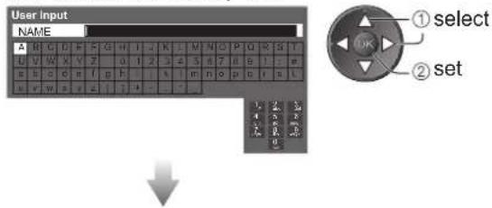 PANASONIC TX-P50C2B - Set characters one by one - 1