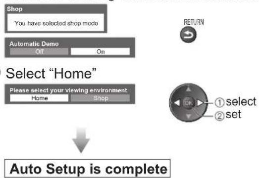 PANASONIC TX-P50C2B - Select "Home" viewing environment to use in your home environment. - 1