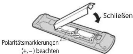 PANASONIC TX-P46GTS31 - Einlegen / Entfernen der Batterien der Fernbedienung - 2