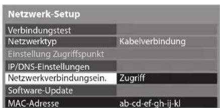 PANASONIC TX-P46GTS31 - Auswahl [Netzwerkverbindungseinstellungen] - 1