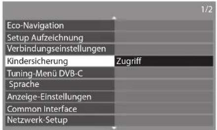 PANASONIC TX-P46GTS31 - Wählen Sie [Kindersicherung] - 1