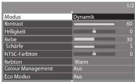 PANASONIC TX-P46GTF32 - Wählen Sie den gewünschten Eintrag. - 1