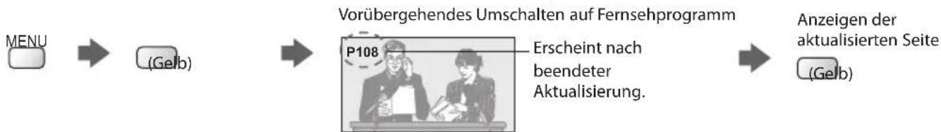 PANASONIC TX-P46GTF32 - Betrachten eines Fernsehprogramms während der Suche nach einer Videotext-Seite - 1