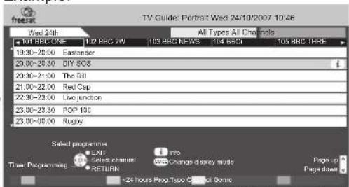 PANASONIC TX-P46G15B - Select the genre and view TV Guide - 1