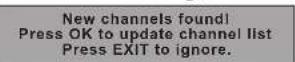 PANASONIC TX-P46G15B - Display a notification message New Channel Message - 1
