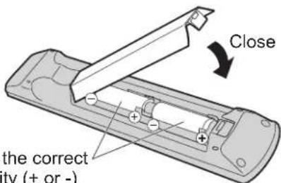 PANASONIC TX-P46G15B - Installing / removing remote's batteries - 2