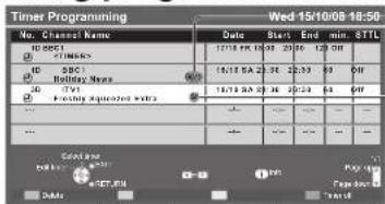 PANASONIC TX-P46G15B - Select the forthcoming programme to output to external recorder - 3