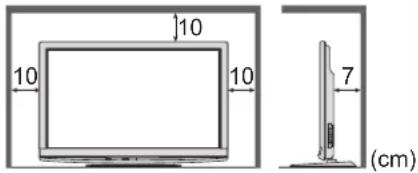 PANASONIC TX-P46G15B - Allow sufficient space around the TV for radiated heat - 1
