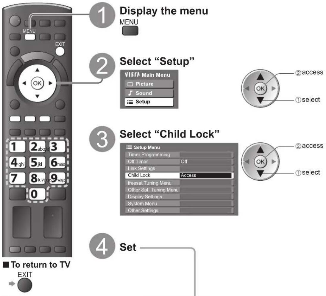 PANASONIC TX-P46G15B - Child Lock - 1