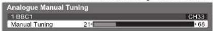 PANASONIC TX-P46G15B - Set Analogue channel manually Manual Tuning - 1