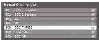 PANASONIC TX-P46G15B - Skip unwanted freesat channels Channel List - 1