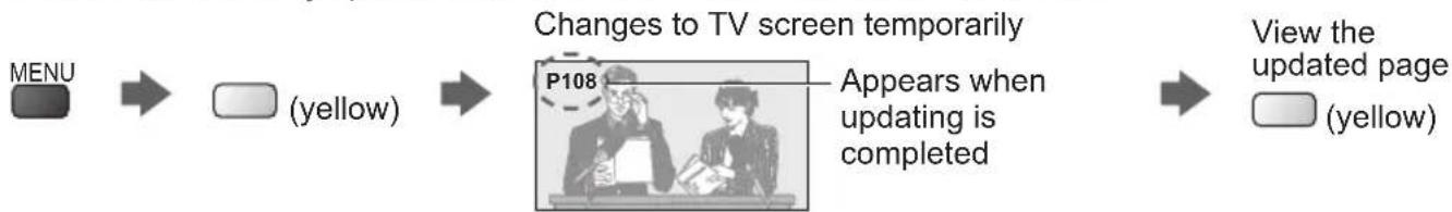PANASONIC TX-P42S31B - View the TV picture while searching for a teletext page - 1