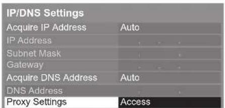 PANASONIC TX-P42S31B - Select [Proxy Settings] and set the items - 1