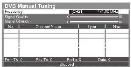 PANASONIC TX-P42S31B - Set DVB channel manually [Manual Tuning] - 1