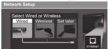 PANASONIC TX-P42S31B - Select the network type - 1