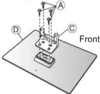 PANASONIC TX-P42S31B - Assembling the pedestal - 1