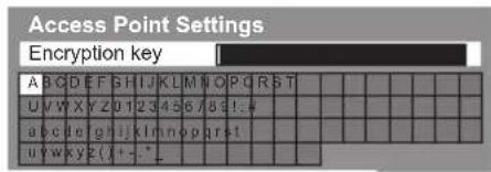 PANASONIC TX-P42S31B - Enter the encryption key of the access point (Set characters one by one) - 1