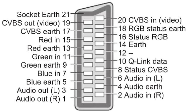 PANASONIC TX-P42S31B - AV1 SCART terminal (RGB, VIDEO, Q-Link) - 1