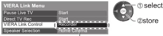 PANASONIC TX-P42S31B - Select the equipment you want to access - 1