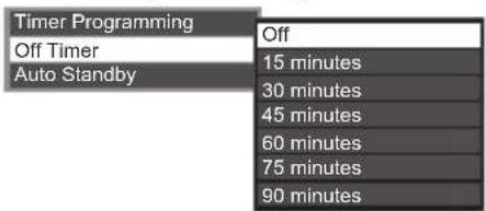 PANASONIC TX-P42S31B - Select [Off Timer] and set the time - 1