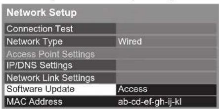 PANASONIC TX-P42S31B - Select [Software Update] - 1