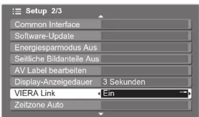 PANASONIC TH-D42PT74EA - Wählen Sie „VIERA Link“ aus. - 1