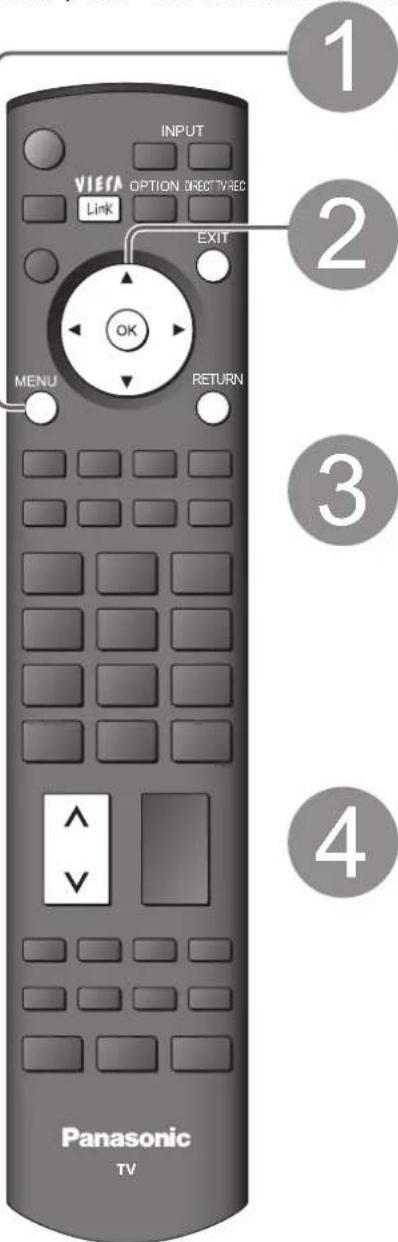 PANASONIC TH-D42PT74EA - Nehmen Sie die gewünschte Einstellung oder Auswahl vor. - 2