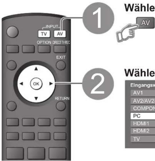 PANASONIC TH-D42PN73EA - Anzeigen von PC-Bildern auf dem Fernsehschirm - 1
