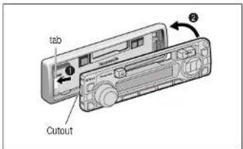 PANASONIC CQ-RG133W - Install Removable Face Plate - 1