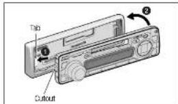 PANASONIC CQ-R223 - Install Removable Face Plate - 1