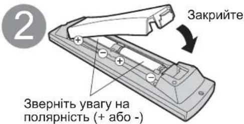 PANASONIC Viera TX-R32LM70A - Встановлення батарей в пу дистанційного керування - 2