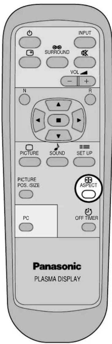 PANASONIC TH-42PWD5BX - ASPECT Controls - 1